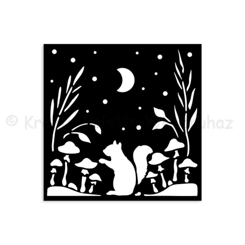 MEDIA Stencil 12 x 12 cm/ 0,25 mm - Herbarium Silvae mókus