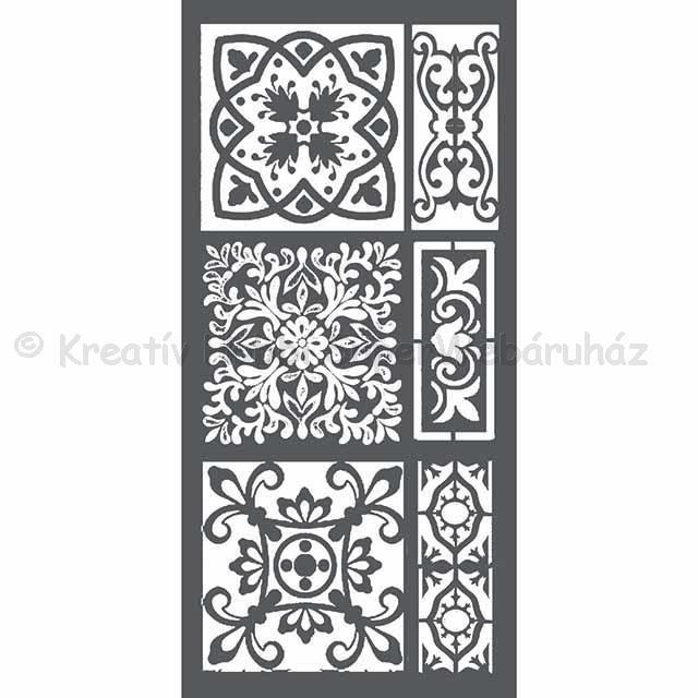 MEDIA Stencil 12 x 25 cm/ 0,25 mm - csempe minta