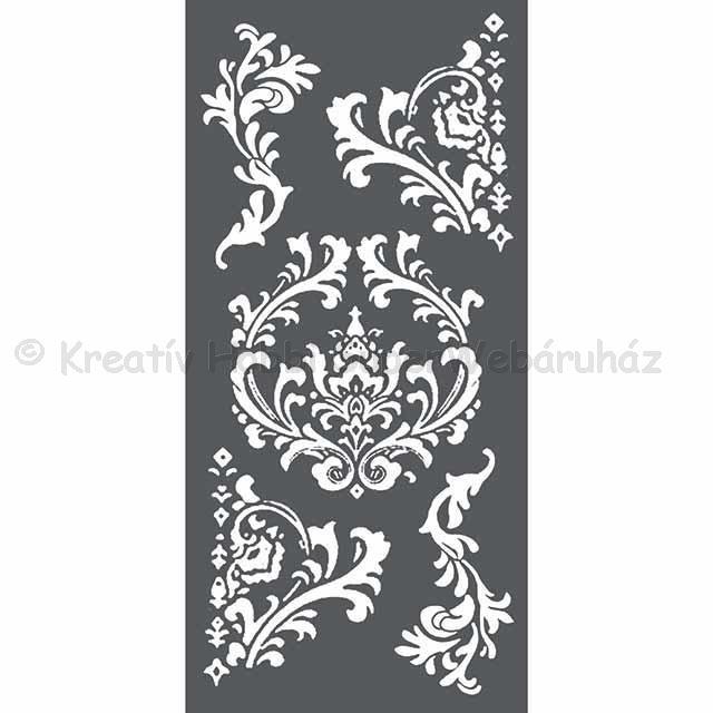 MEDIA Stencil 12 x 25 cm/ 0,25 mm - díszítő motívumok