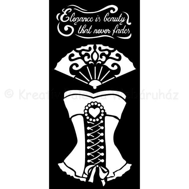 MEDIA Stencil 12 x 25 cm/ 0,5 mm - fűző