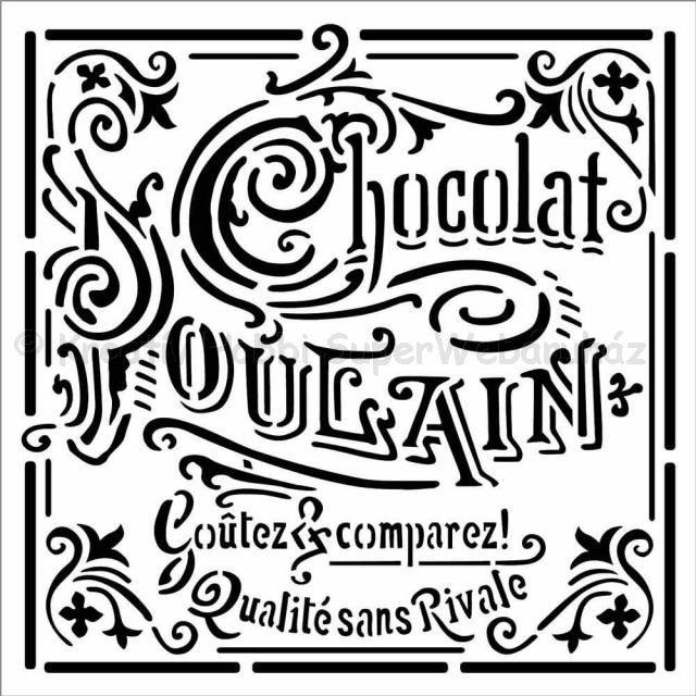 MEDIA Stencil 18 x 18 cm/ 0,25 mm - csokoládé