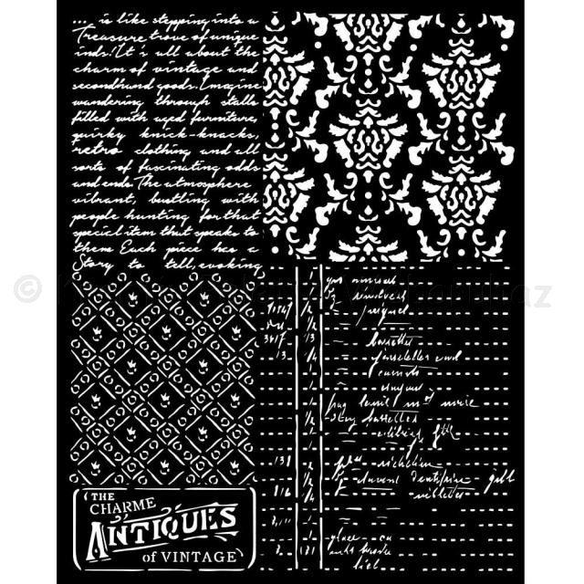 MEDIA Stencil 20 x 25 cm/ 0,25 mm - Brocante Antiques  mix, vegyes minták