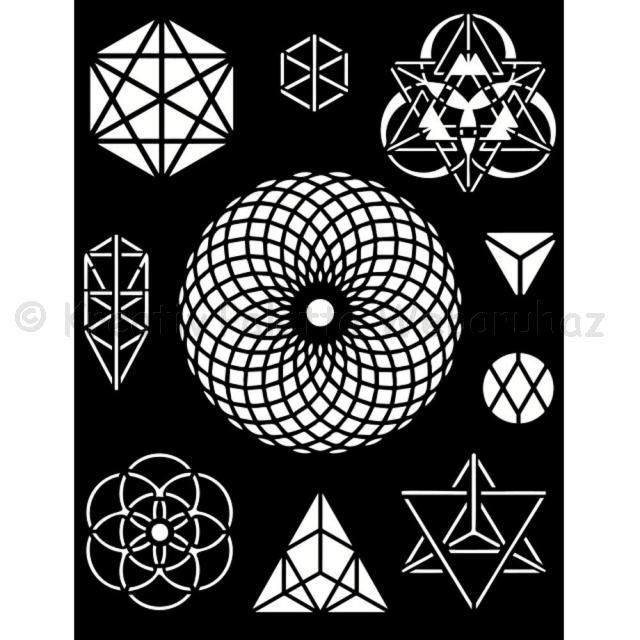 MEDIA Stencil 20 x 25 cm/ 0,25 mm - Cosmos Infinity Symbols