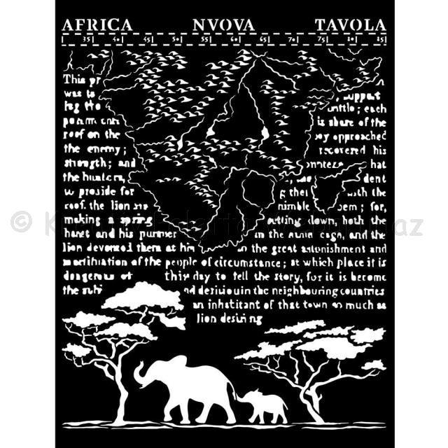 MEDIA Stencil 20 x 25 cm/ 0,25 mm - Szavanna Afrika
