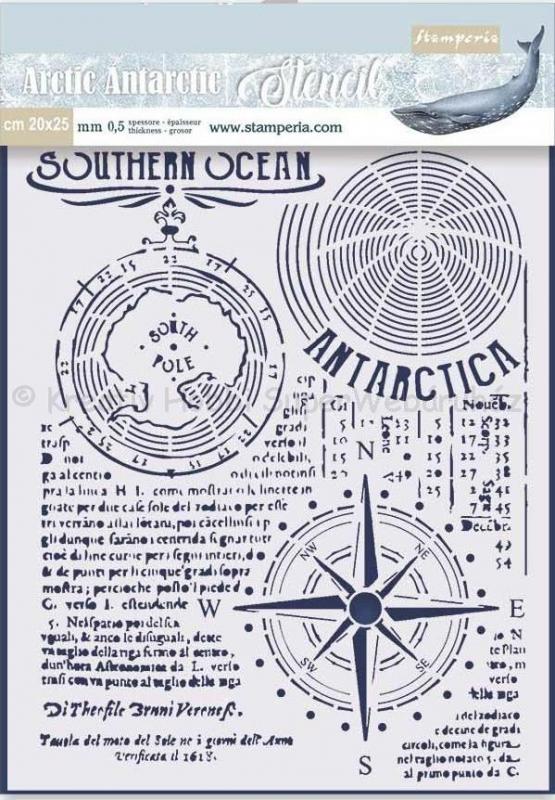 MEDIA Stencil 20 x 25 cm/ 5 mm - déli-óceán