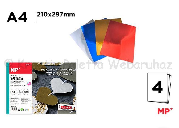 Metál kartontömb 24 x 32 cm, 4 szín/cs