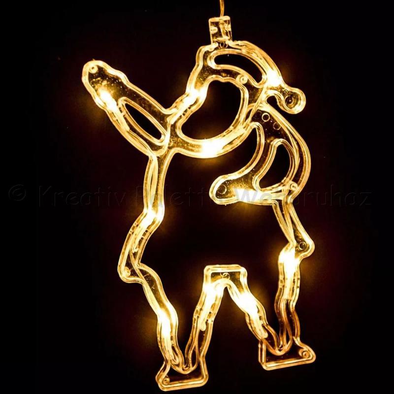 Mikulás világító dísz elemes 12 x 20 cm 12 LED