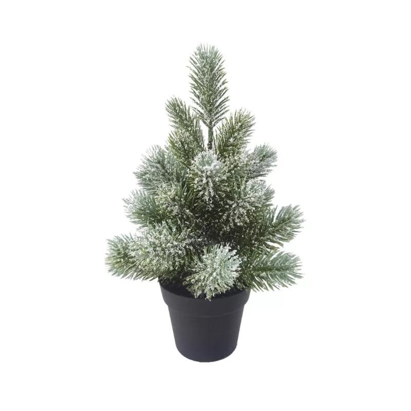 Mini asztali műfenyő 28 cm - Havas
