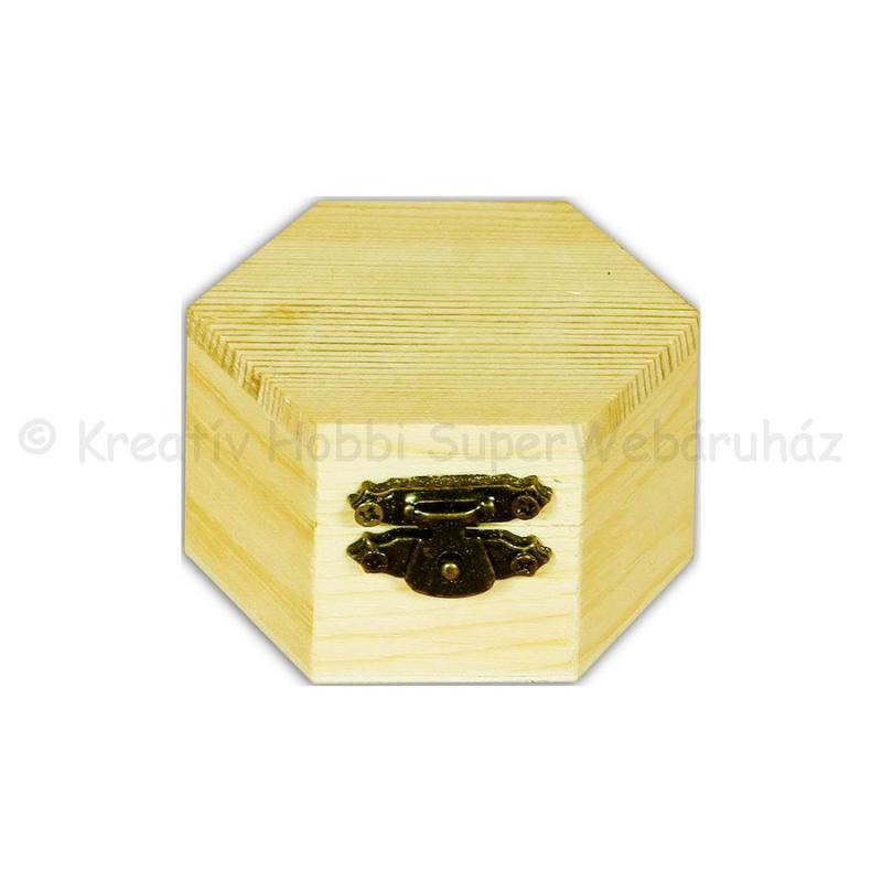 Mini fadoboz hatszögletű 6 x 4 cm