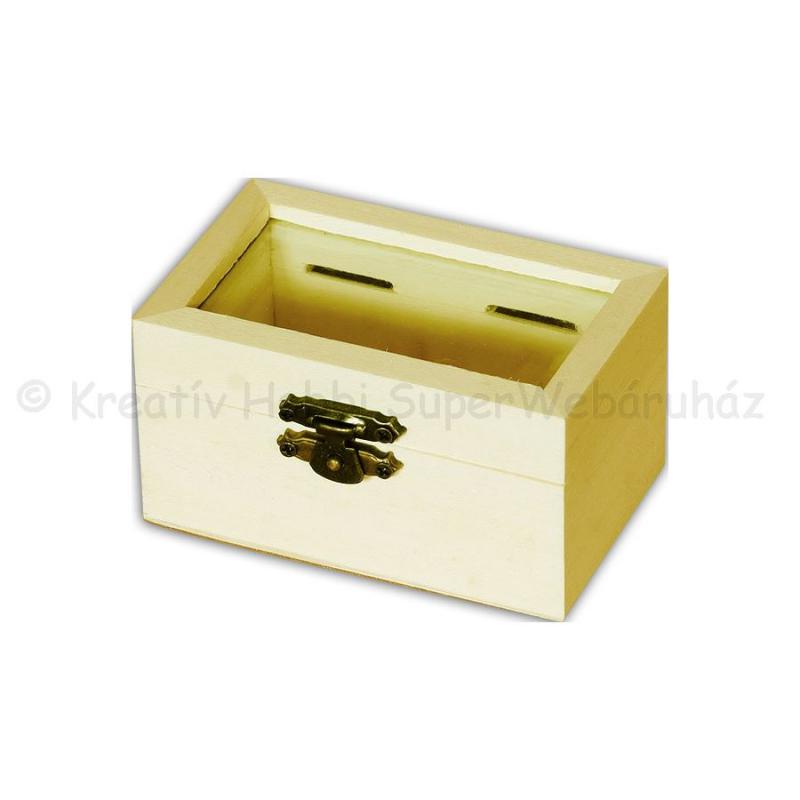 Mini fadoboz üvegbetétes 9 x 4,7 x 5,5 cm