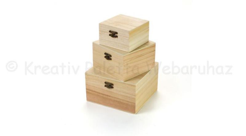Négyszög doboz 3 db-os szett 15 x 15 x 9 cm