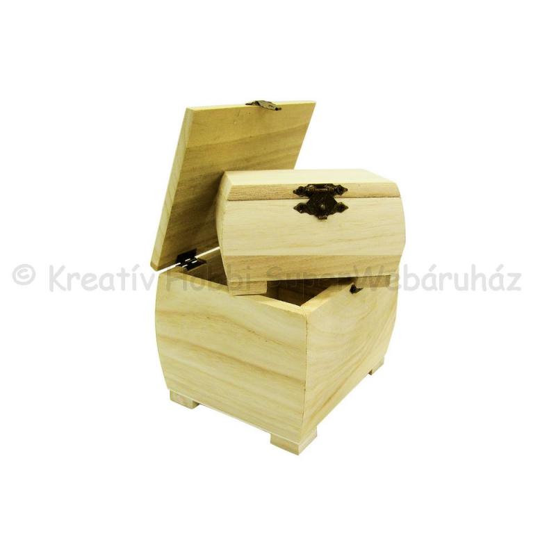 Négyzet alakú doboz lábakon, 2 db-os szett 12,5 x 9,5 x 9,5 cm