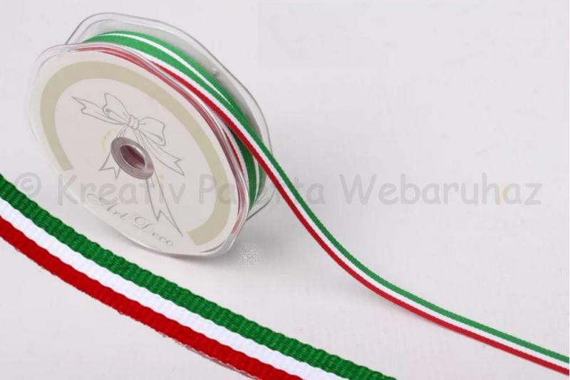 Nemzeti színű szövött szalag 6 mm