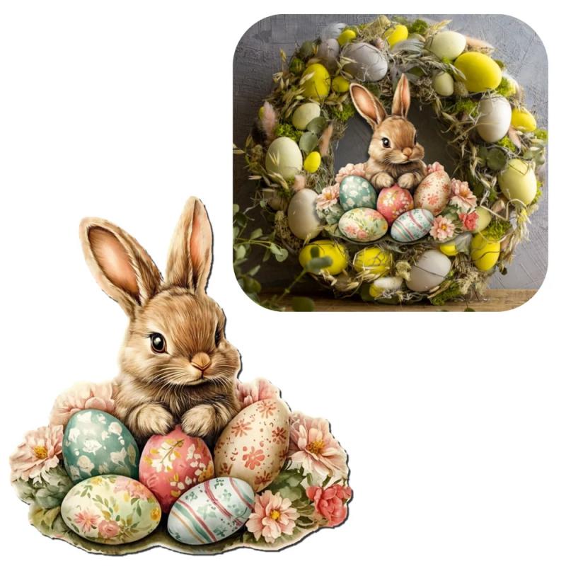 Nyomtatott dekorkarton - húsvéti nyuszi