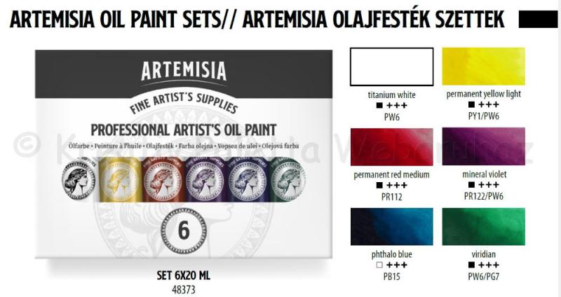 Olajfesték szett 6 x 20 ml - Artemisia