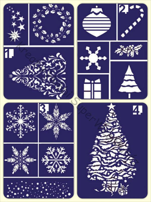 Öntapadó stencil - karácsony A/5