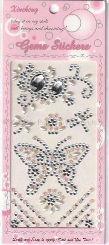 Öntapadó strassz - pillangó