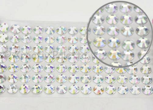 Öntapadó strasszkő 10 mm, 28 db - irizáló