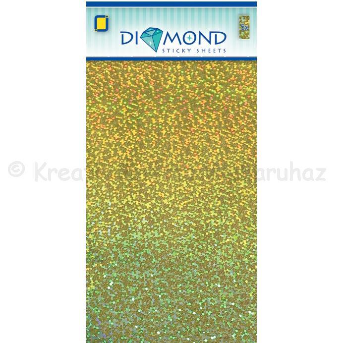 Öntapadós irizáló fólia 10 x 23 cm - arany