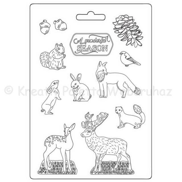 Öntőforma lágy PVC A4 - állatok