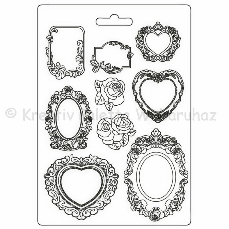 Öntőforma lágy PVC A4 - keretek  Precious frames