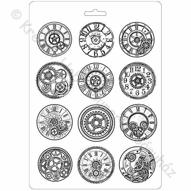 Öntőforma lágy PVC A4 - órák, mechanizmusok - Steampunk