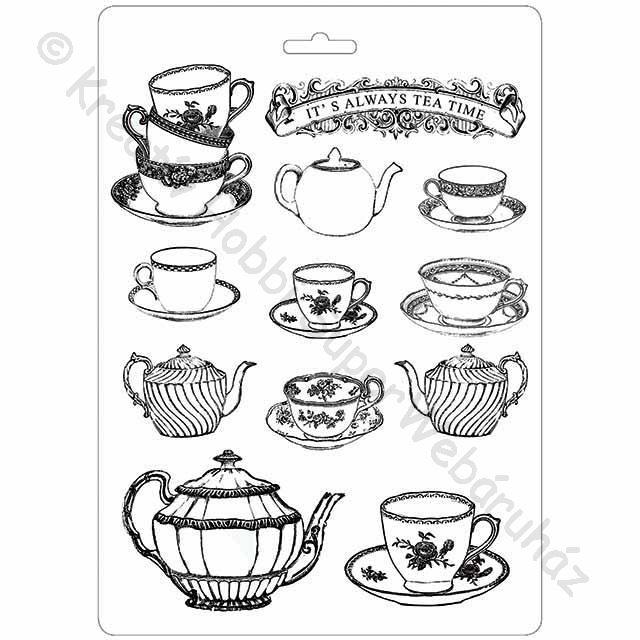 Öntőforma lágy PVC A4 - tea idő