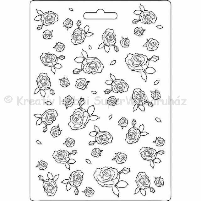 Öntőforma lágy PVC A5 - rózsa