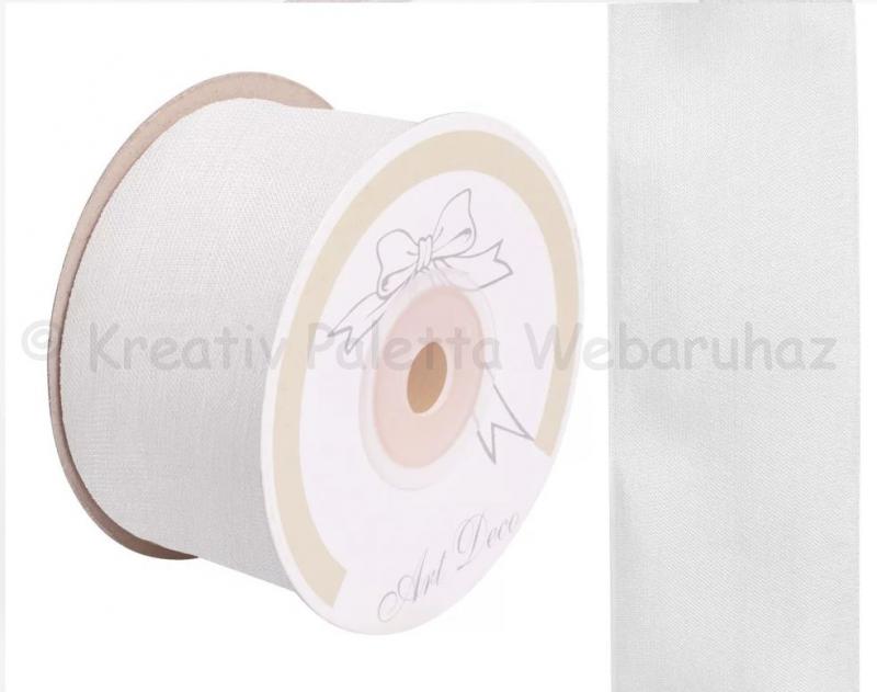 Organza szalag 40 mm - fehér
