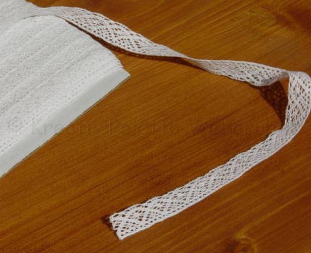 Pamut csipke - fehér 1,5 cm x 2 m