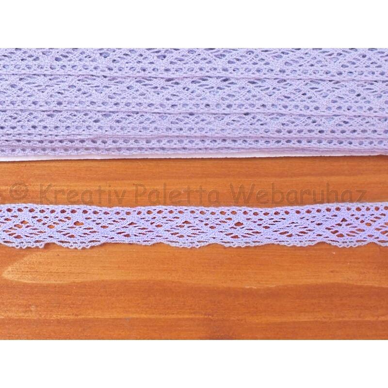 Pamut csipke - levendula 1,5 cm x 2 m