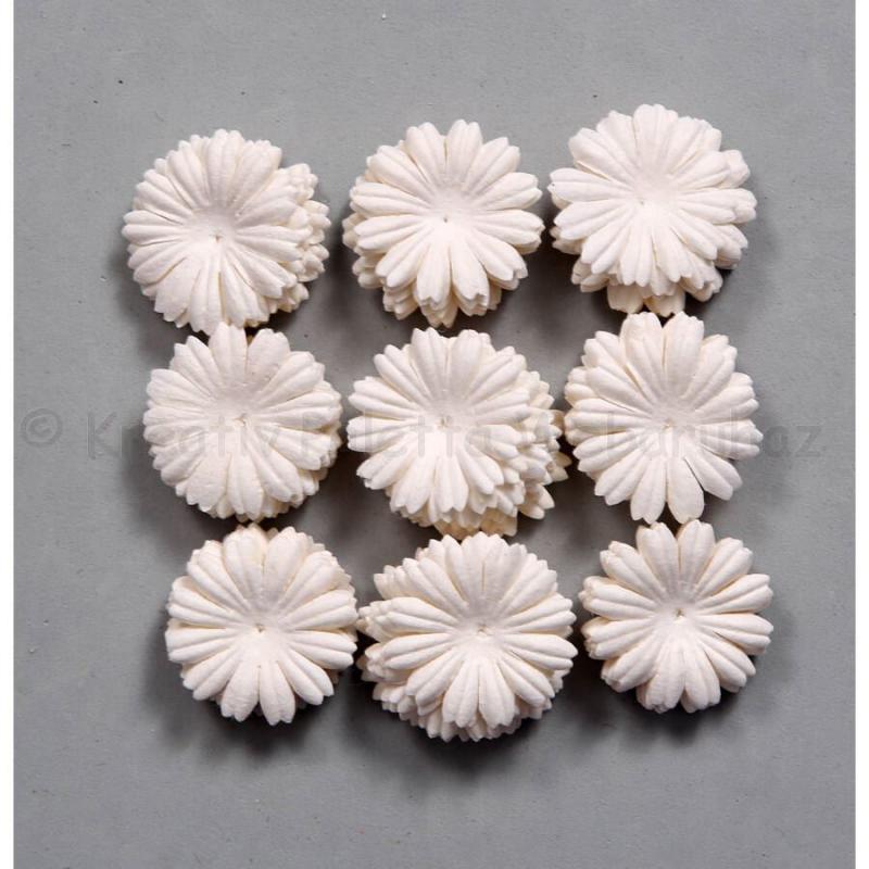 Papírvirág - virágszirom fehér, 2,5 cm 10 db