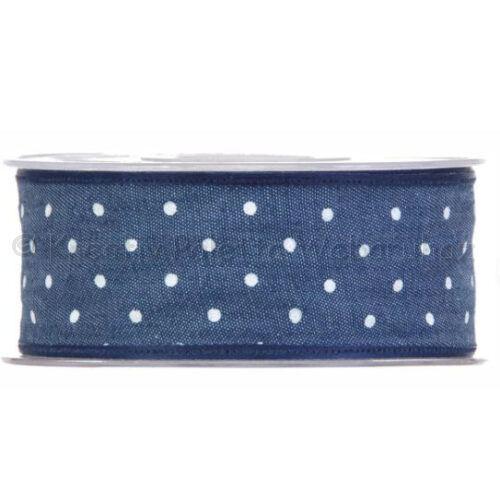 Pöttyös farmer szövet szalag 40 mm