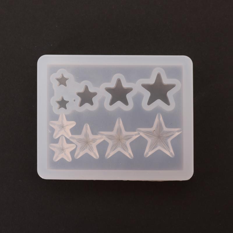Professzionális szilikon öntőforma - csillagok 4 x 5 x 0,8 cm