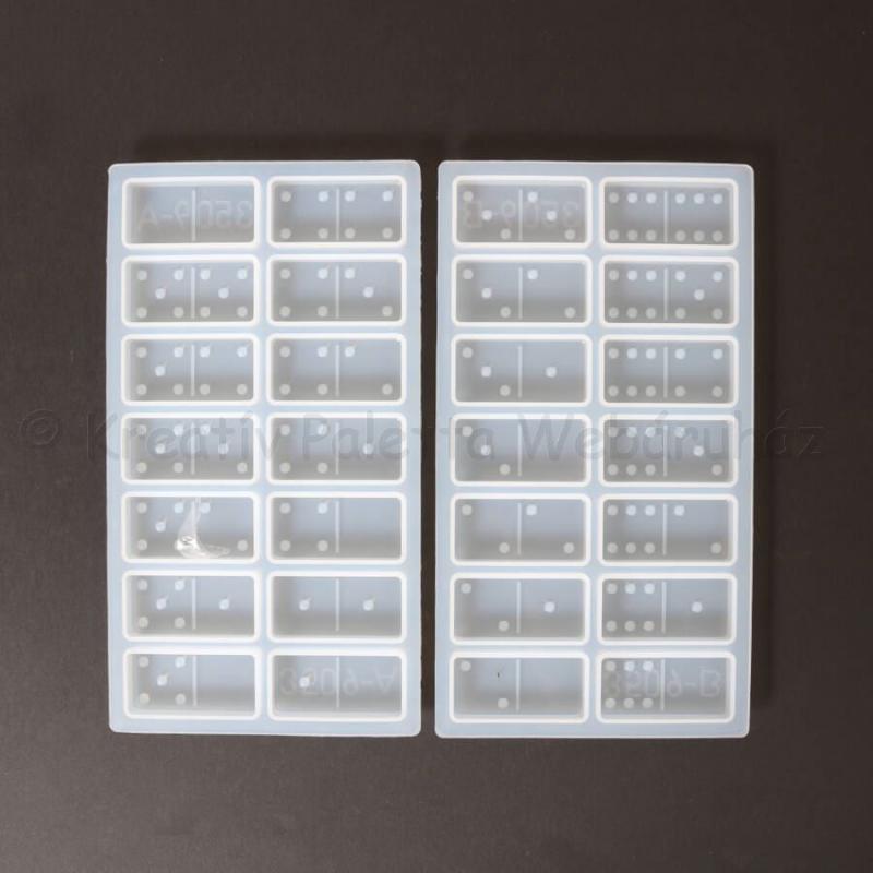 Professzionális szilikon öntőforma - dominó 20,5 x 11,2 x 1,3