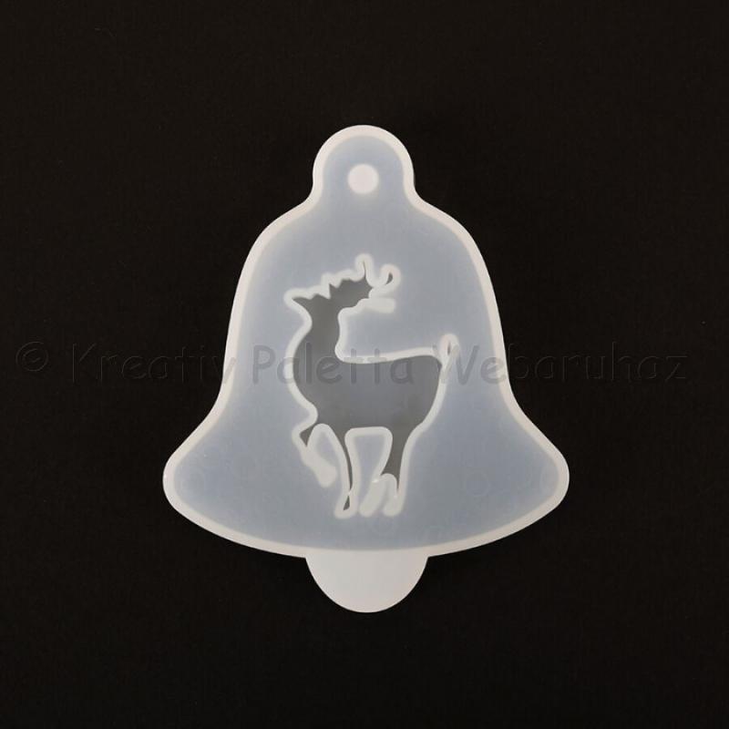 Professzionális szilikon öntőforma - karácsonyi dísz, harang 9,8 x 8,2 cm