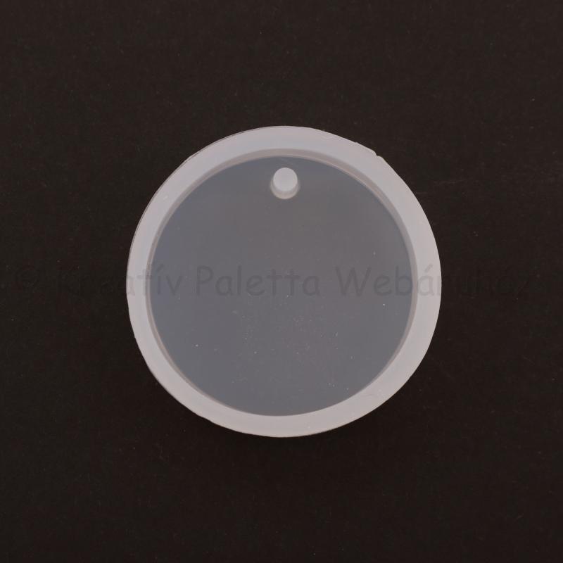 Professzionális szilikon öntőforma - kör 2,8 x 0,8 cm