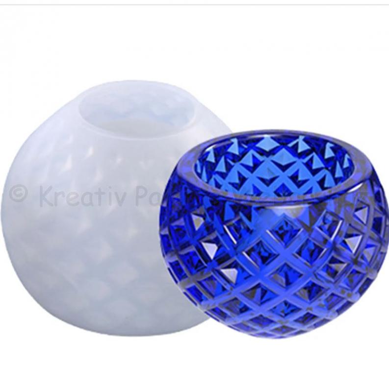 Professzionális szilikon öntőforma - mécsestartó 5,9 x 7,9 cm