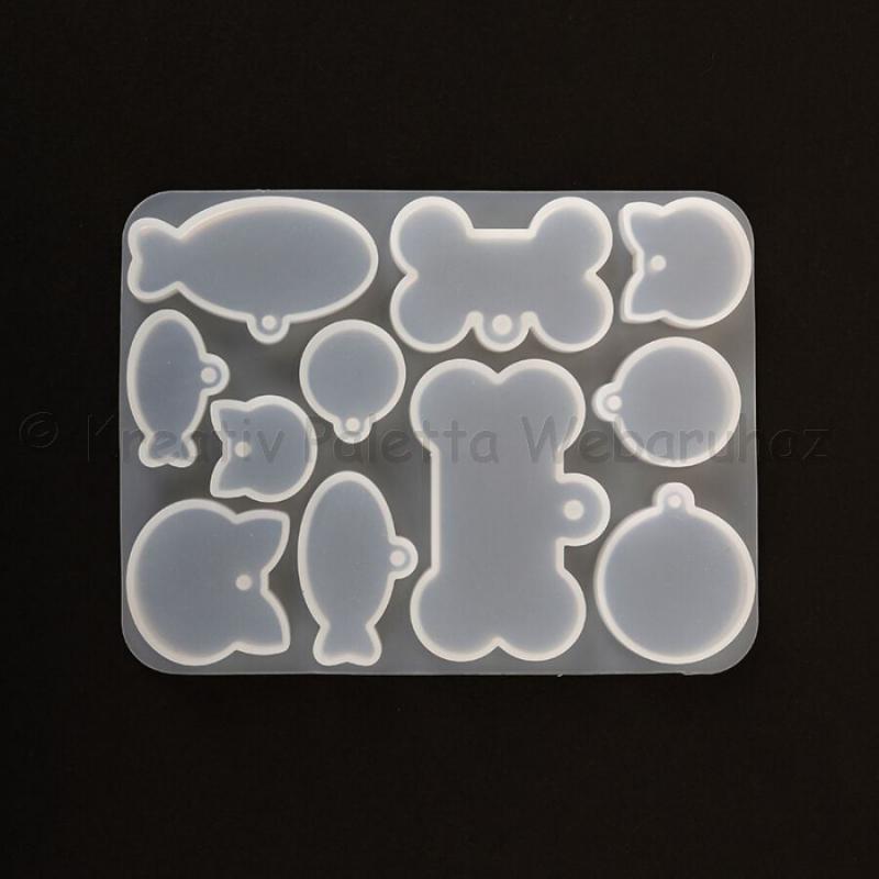 Professzionális szilikon öntőforma - nyakörv biléták, kulcstartó