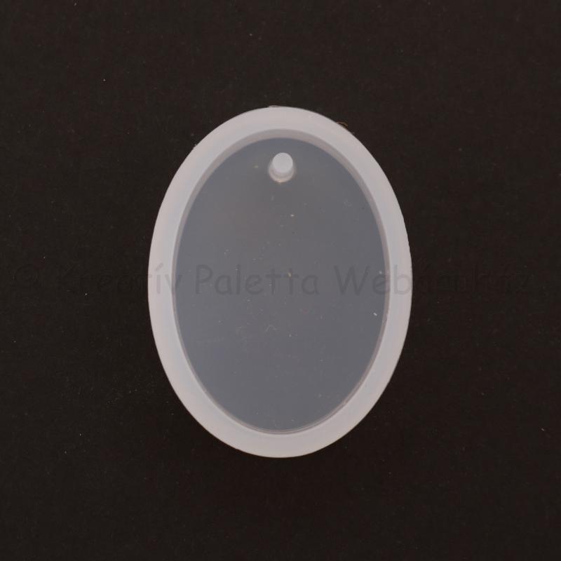 Professzionális szilikon öntőforma - ovális 2,2 x 2,9 x 0,8 cm