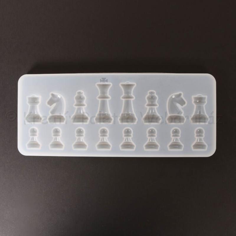 Professzionális szilikon öntőforma - sakk figurák 20,7 x 8,7 x 1,3 cm