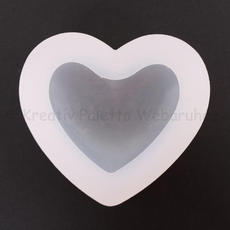 Professzionális szilikon öntőforma - szív 8 x 7 x 3,8 cm