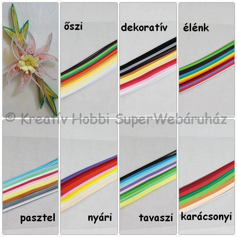 Quilling papírcsík készlet 30 cm * 3 mm