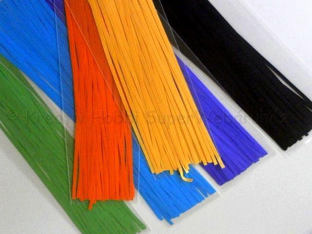 Quilling papírcsík készlet 30 cm x 3 mm egyszínű