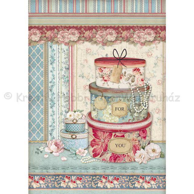 Rizspapír A/4 - Kalapdobozok