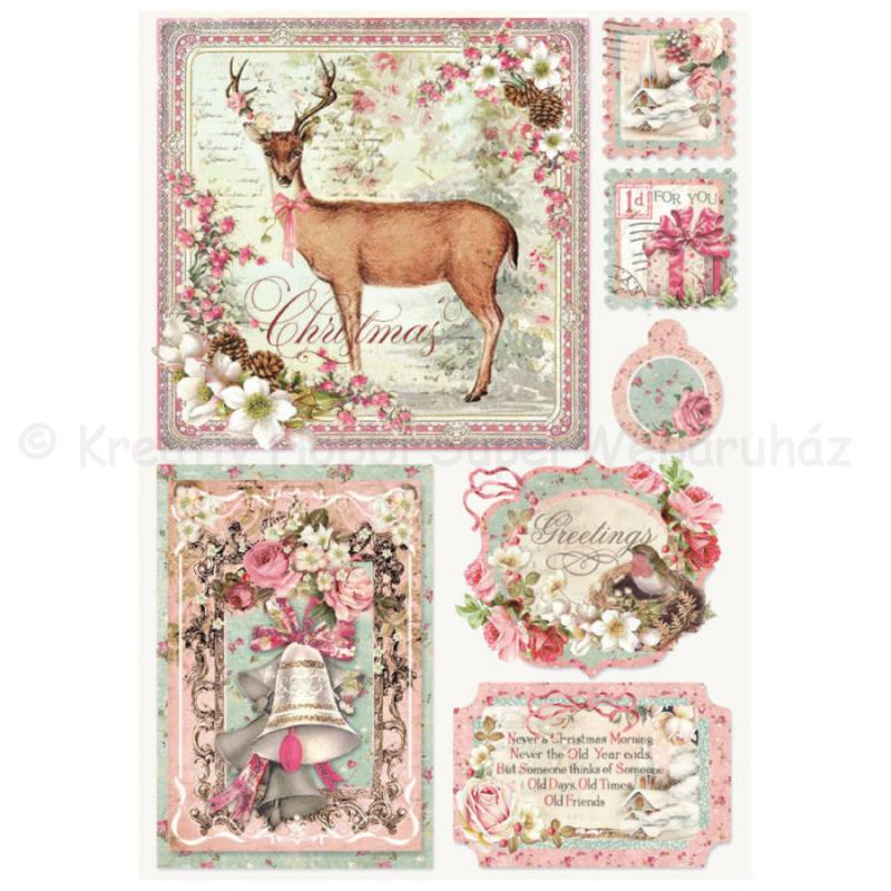 Rizspapír A/4 - karácsonyi kártyák