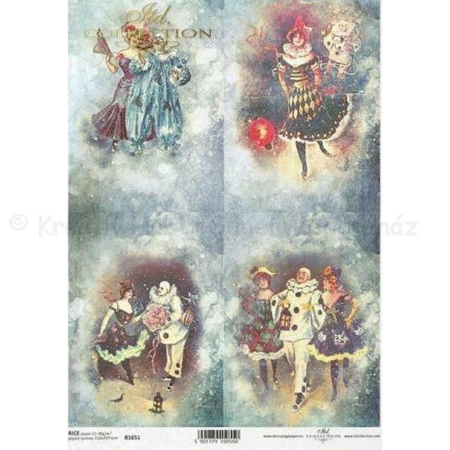 Rizspapír A/4 - karnevál
