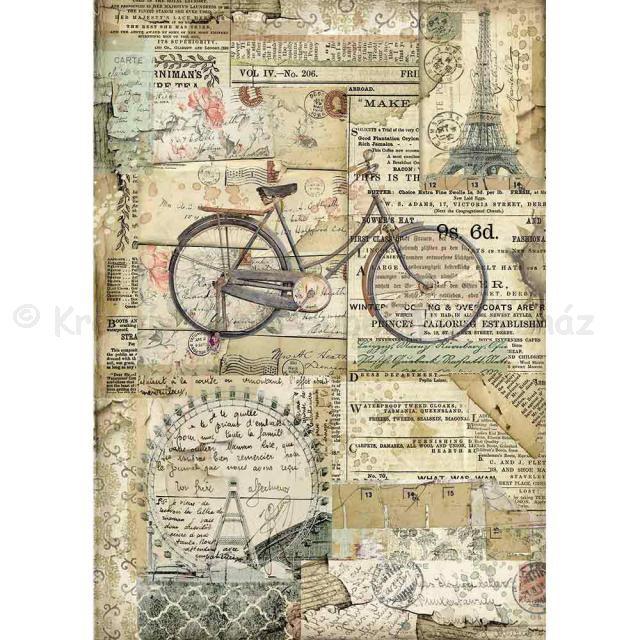 Rizspapír A/4 - kerékpár