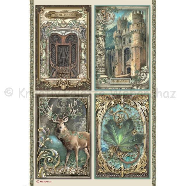 Rizspapír A/4 - Magic Forest kártyák