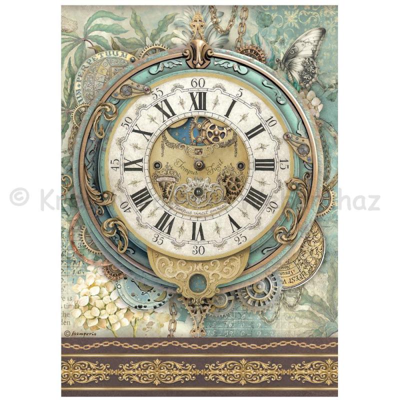 Rizspapír A/4 - óra - Gardens of Time